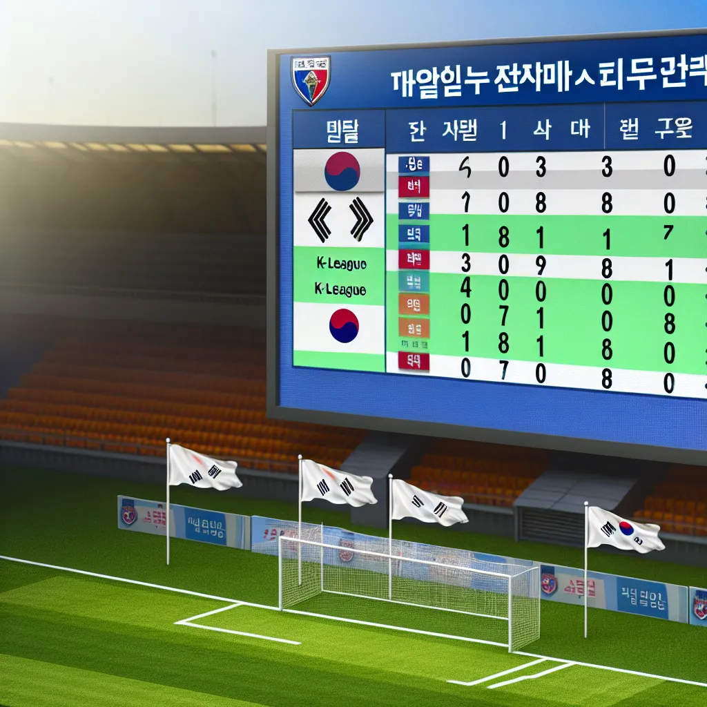K리그1 K리그2 최근 경기 결과 순위 변화 한눈에 보기